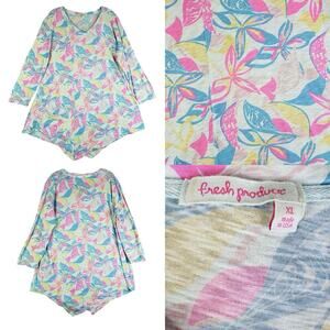 Fresh Produce Shirt Knit Top Long Sleeve Womens Size XL Multicolor Floral